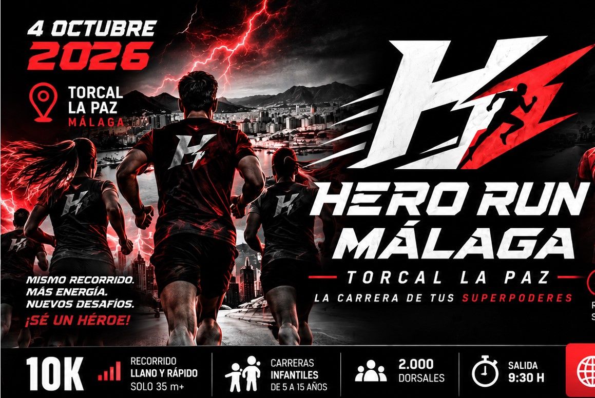 Hero Run Málaga: Torca-La Paz 10K wordt de Race van jouw superkrachten