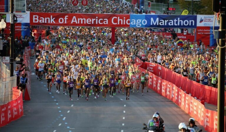 Chicago Marathon introduceert waterpunten waar hardlopers hun softflasks kunnen bijvullen