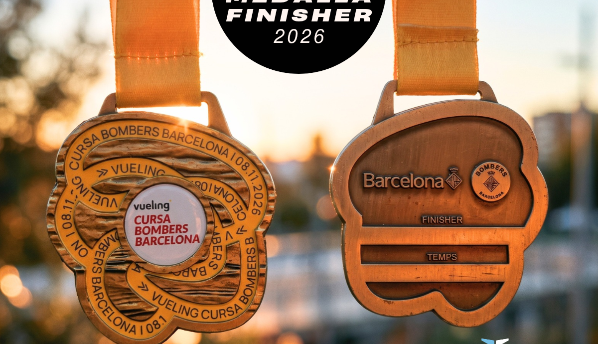 Laatste week om je in te schrijven voor de Vueling Cursa Bombers Barcelona: dit is de finishermedaille